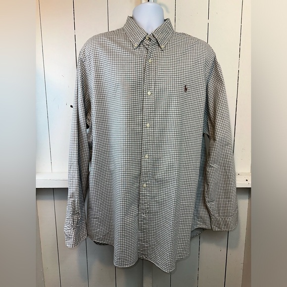 Ralph Lauren Iconic Oxford Big & Tall Men’s Size 3XL Classic Fit Gray White - Picture 3 of 12